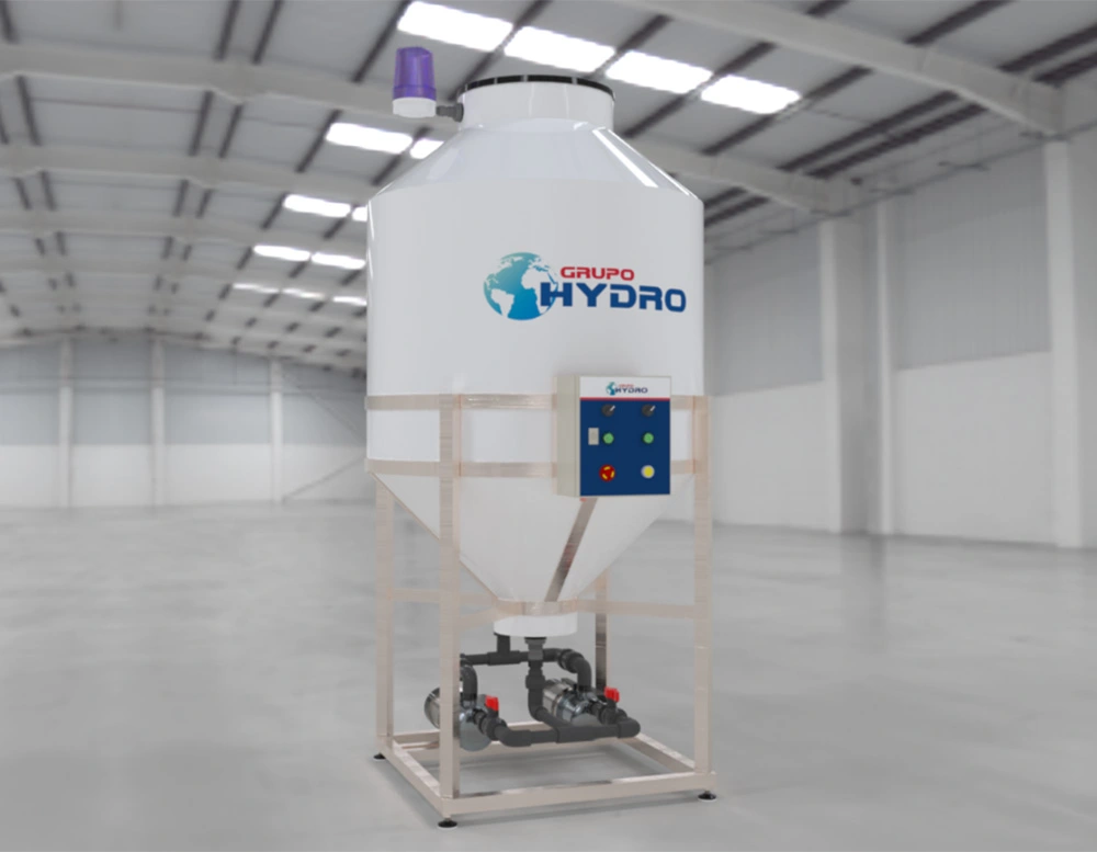 Tolva Fondo Cónico 600L - vista isométrica alternativa